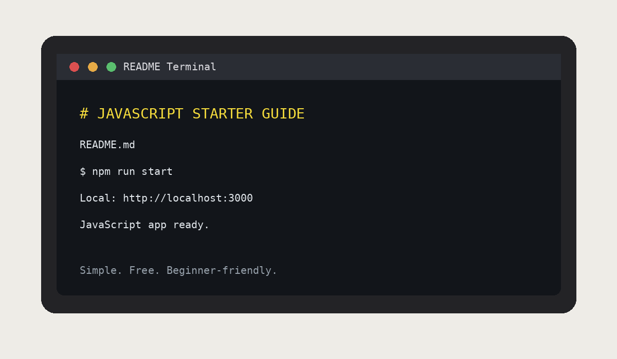 JavaScript guide preview